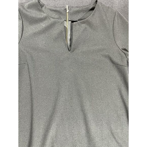 Halogen Dress Women's XS Black Stretch Split V-Neck Short Sleeve‎ Loose Fit Mod - Picture 4 of 10